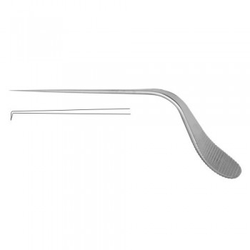 Zoellner Micro Ear Needle Angled 90° Downwards Stainless Steel, Tip Size 0.5 mm